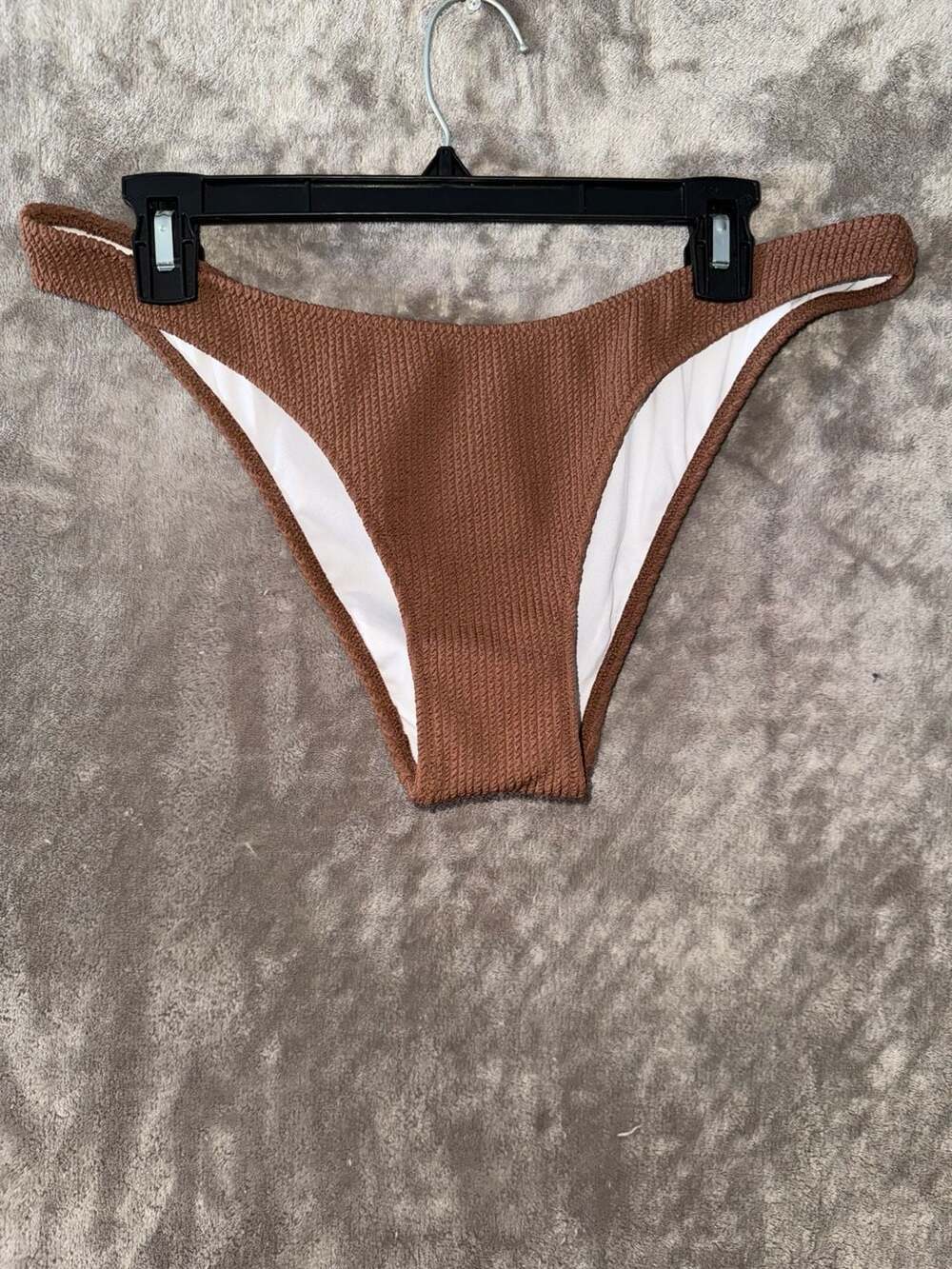 Victoria's Secret PINK Brown Crinkle Texture Bikini Bottom Size XL